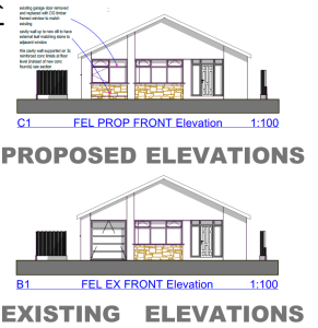 PROPOSED AND EXISTING ELEVATIONS